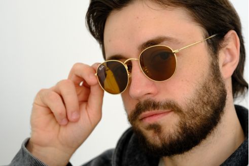 Ray Ban Round Metal 3447-brown-g